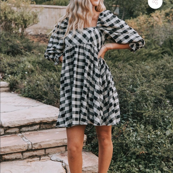 One Loved Babe Gingham Dress - Picture 4 of 4